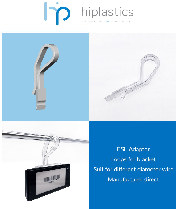 Hiplastics Hanging Hook Holder for ESL Price Display ESL Hanging Loop for Wire and Hooks插图