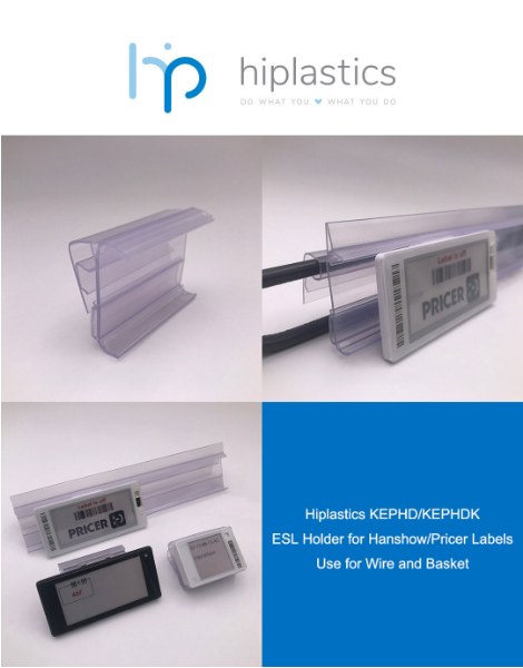 Hiplastics KEPHD/KEPHDK ESL Holder for Hanshow Pricer Labels插图