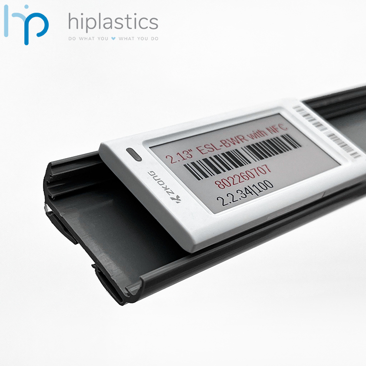 Hiplastics PHD Stick on Shelf Rail for Pricer/Hanshow ESL Electronic