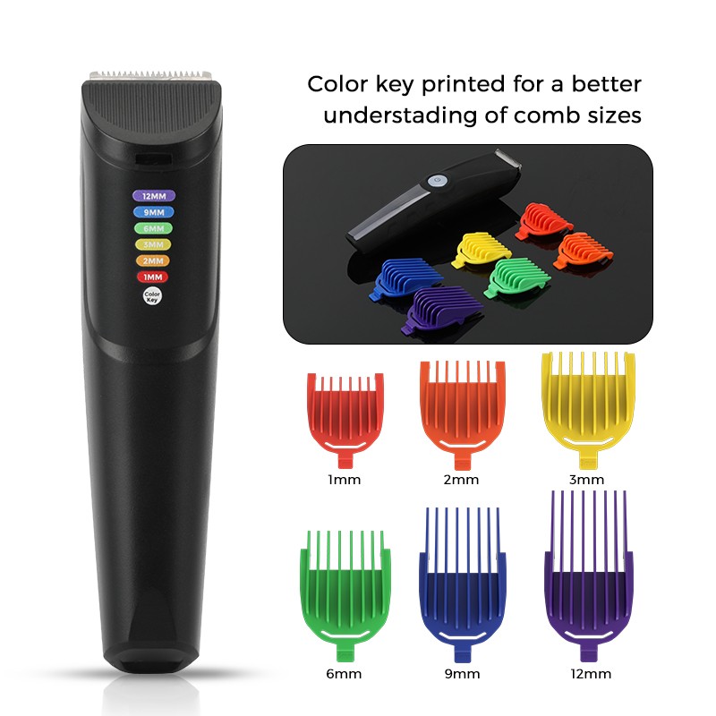 Rechargeable Precision Stubble & Beard Trimmer with Color Coded Guide